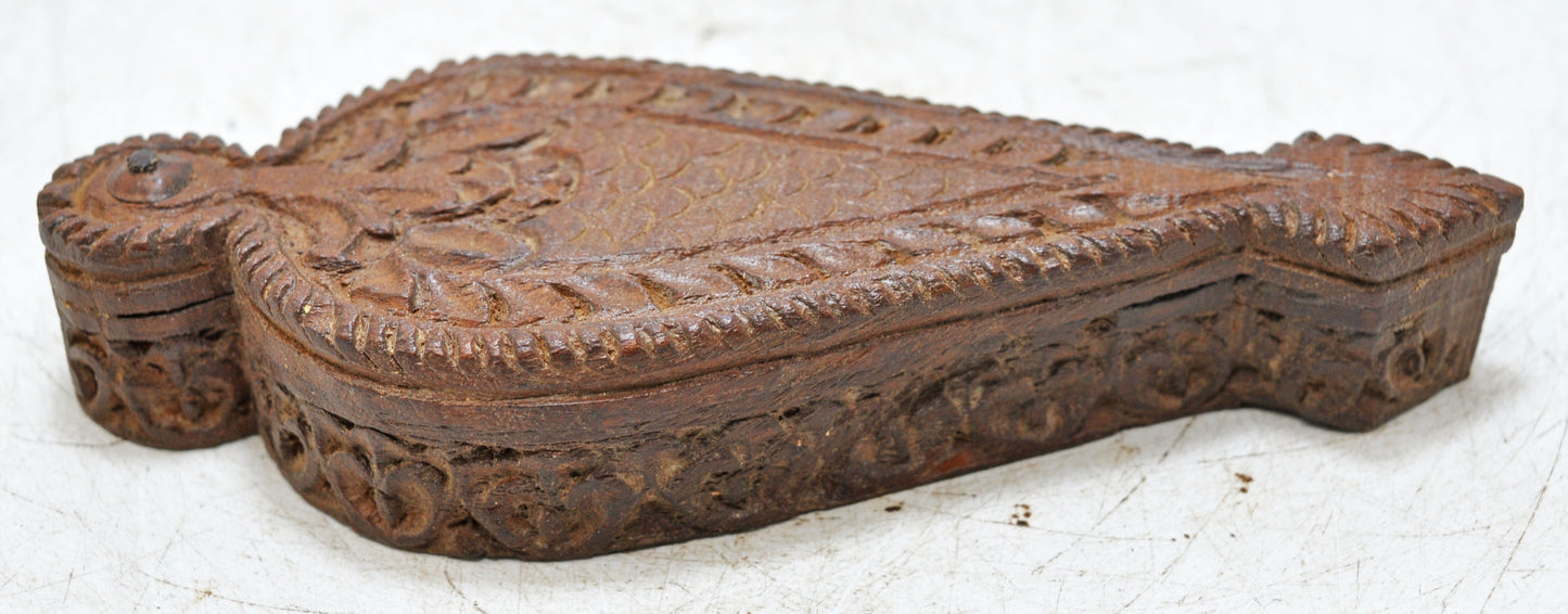 Vintage Wooden Kum Kum Powder Tika Box Original Old Hand Crafted