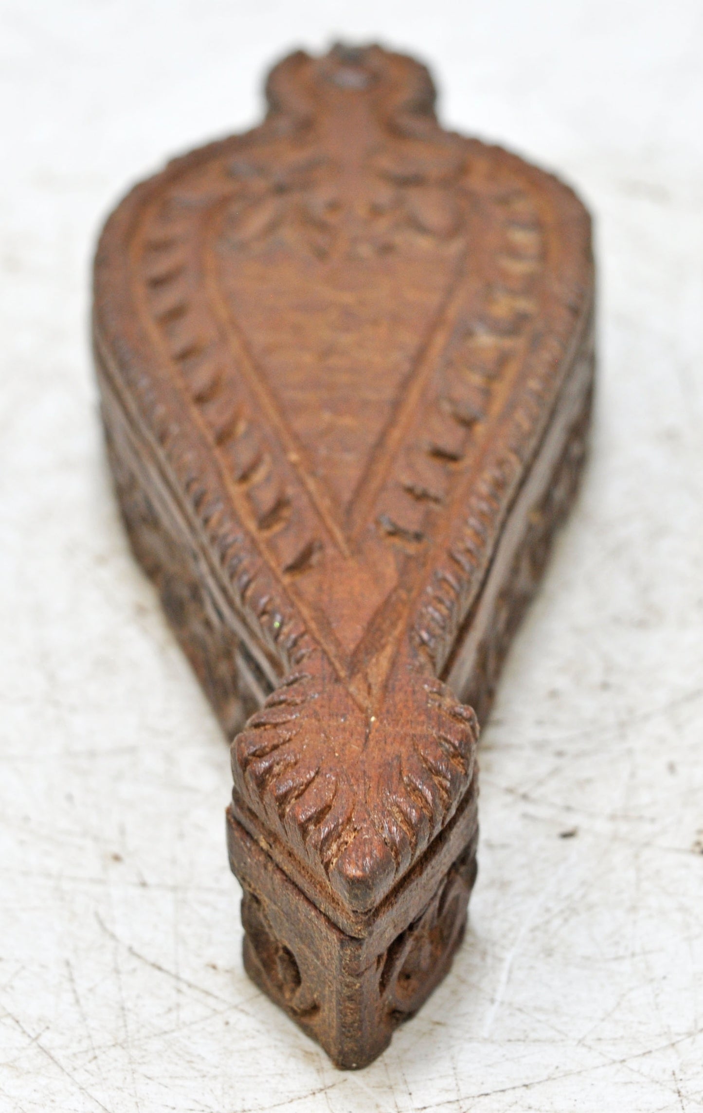 Vintage Wooden Kum Kum Powder Tika Box Original Old Hand Crafted