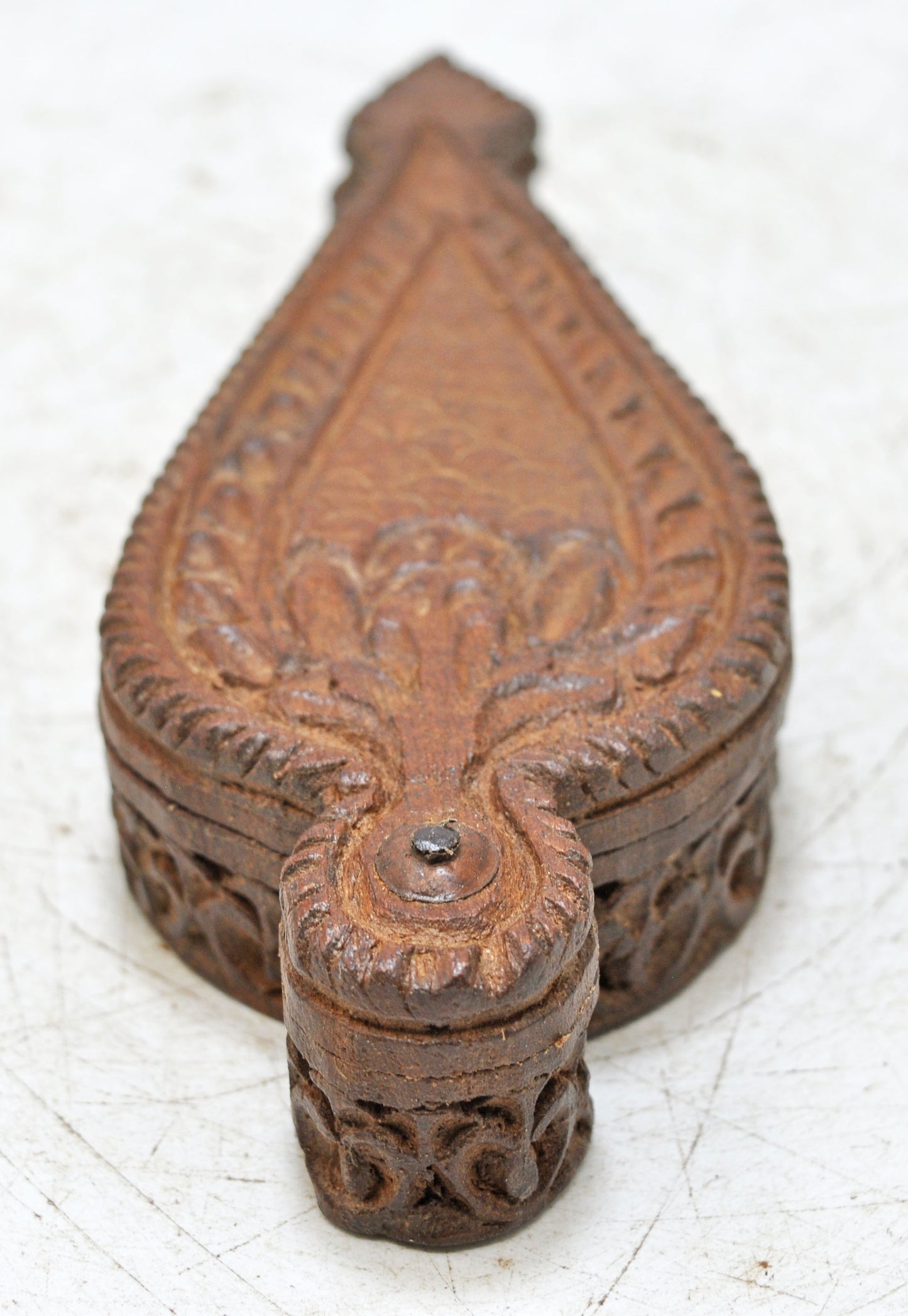 Vintage Wooden Kum Kum Powder Tika Box Original Old Hand Crafted