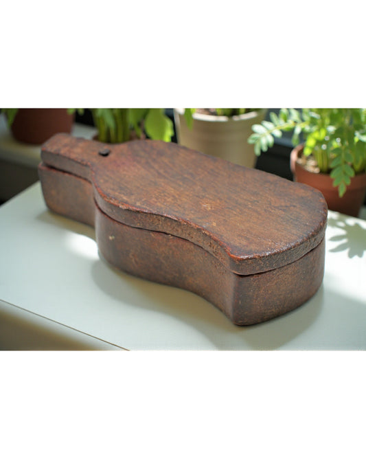 Vintage Wooden Kum Kum Powder Tika Box Original Old Hand Crafted