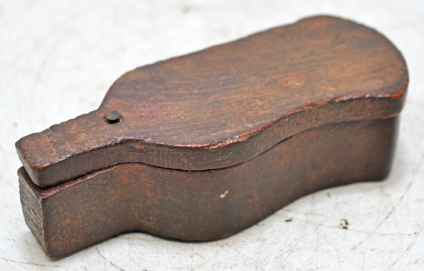 Vintage Wooden Kum Kum Powder Tika Box Original Old Hand Crafted