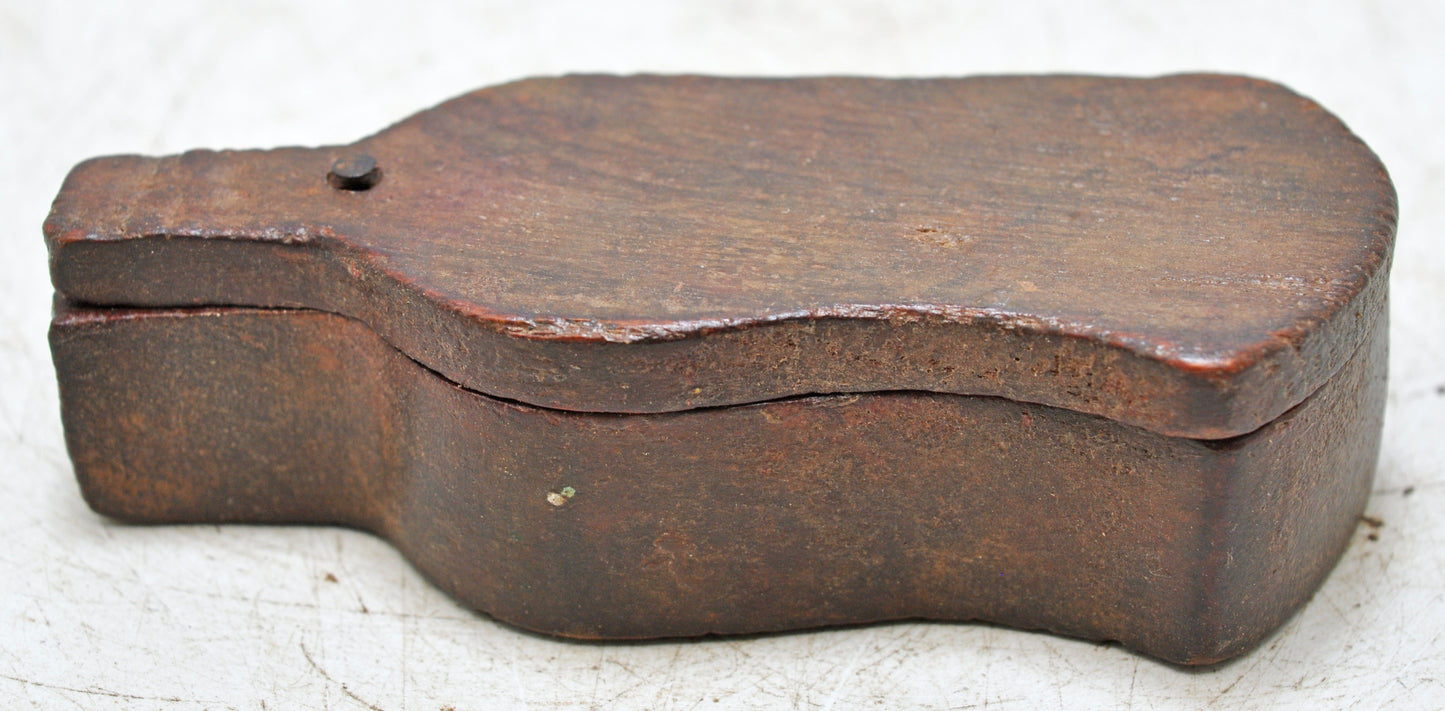 Vintage Wooden Kum Kum Powder Tika Box Original Old Hand Crafted