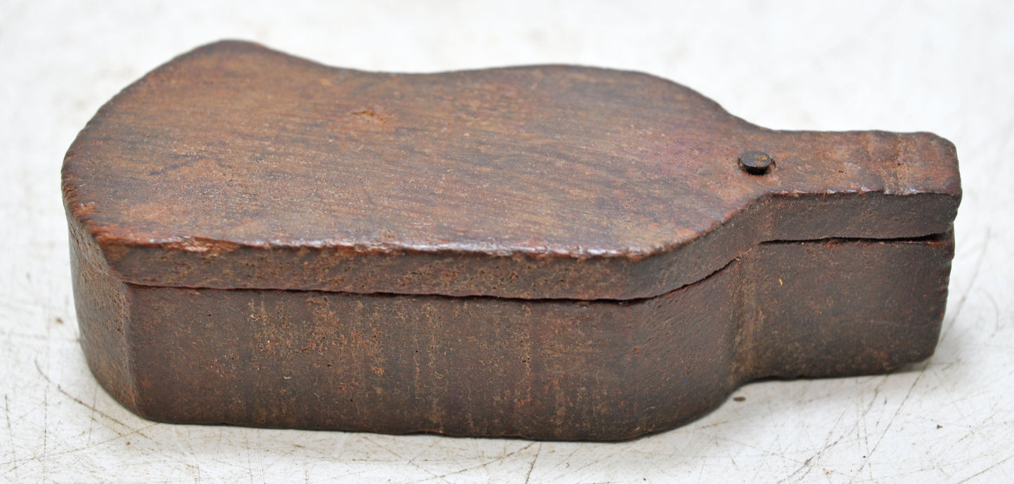 Vintage Wooden Kum Kum Powder Tika Box Original Old Hand Crafted