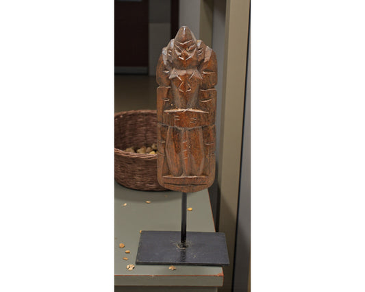 Antique Wooden Goddess Gangaur Figurine Original Old Hand Carved