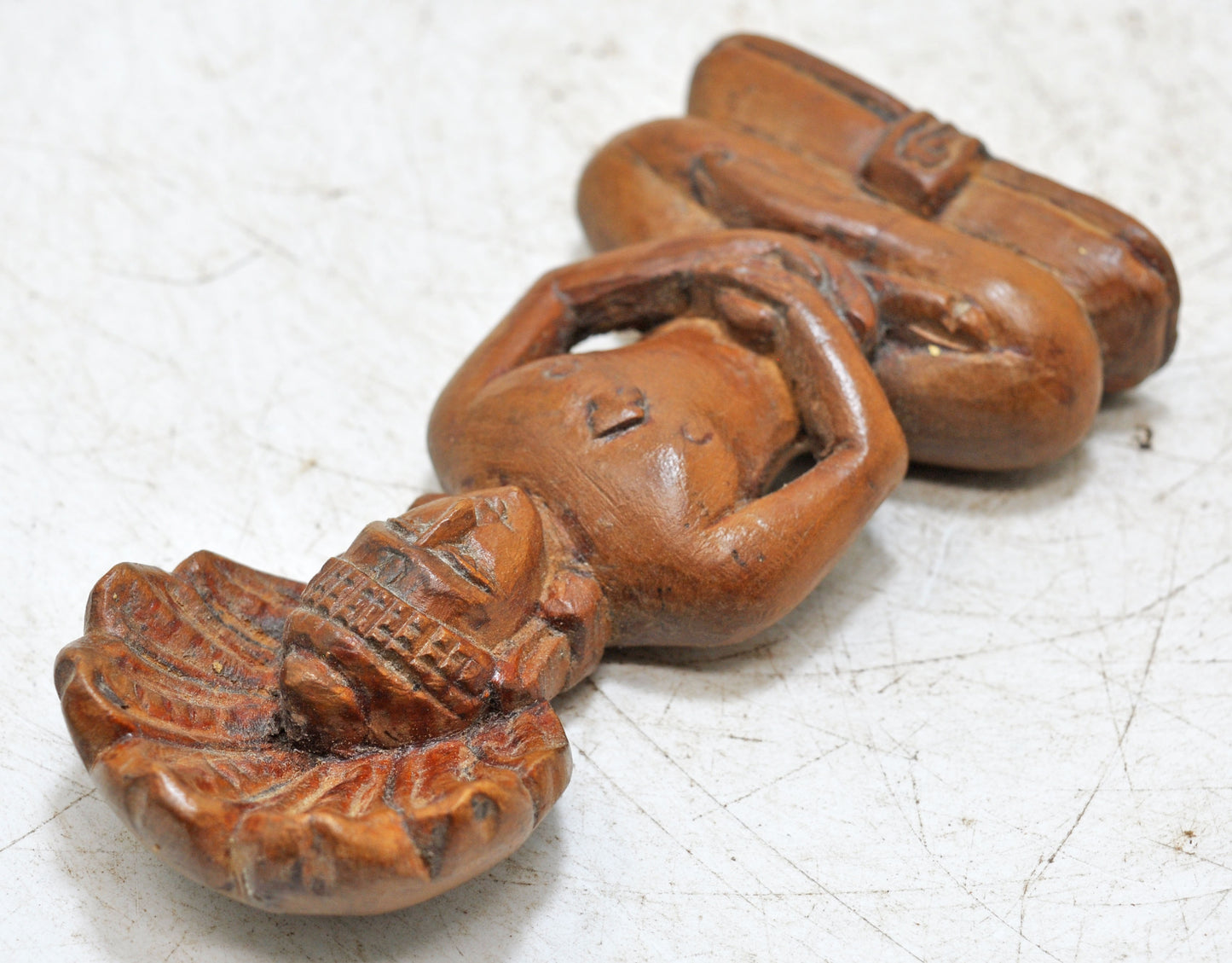 Antique Wooden Jainism Parshvanatha Idol Figurine Original Old Fine Hand Carved