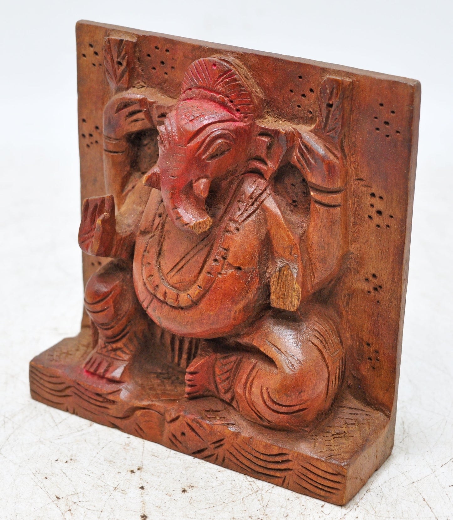 Antique Wooden God Ganesha Idol Figurine Original Old Fine Hand Carved