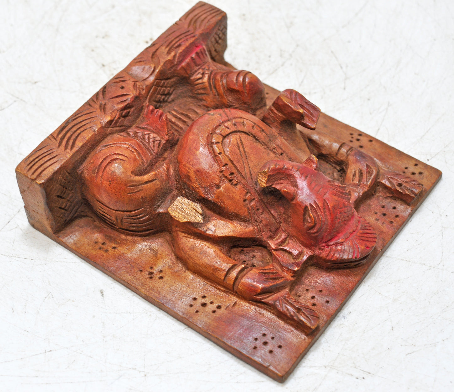 Antique Wooden God Ganesha Idol Figurine Original Old Fine Hand Carved