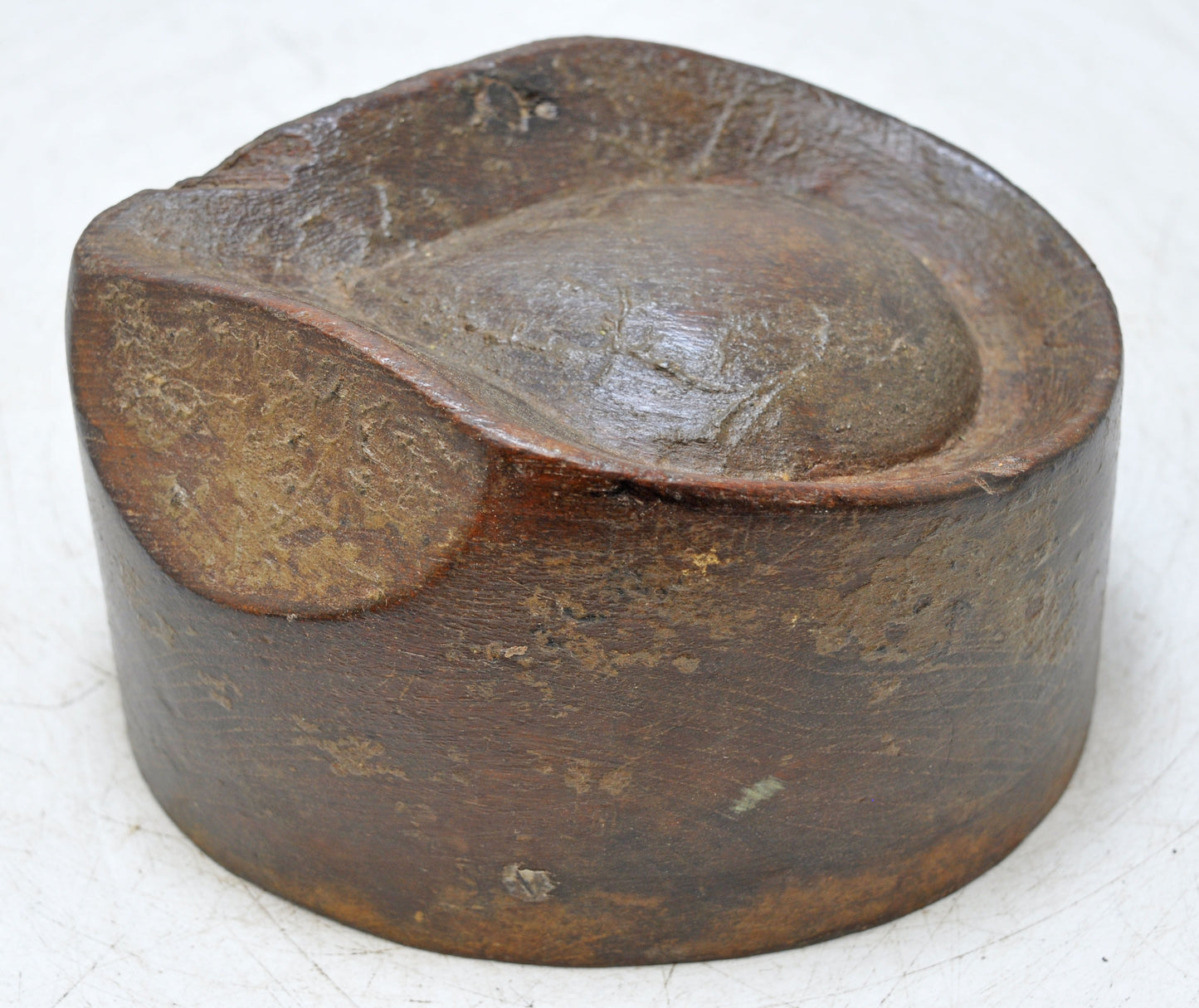 Antique Wooden 'Nehru' Hat Making Dye Tool Original Old Hand Carved