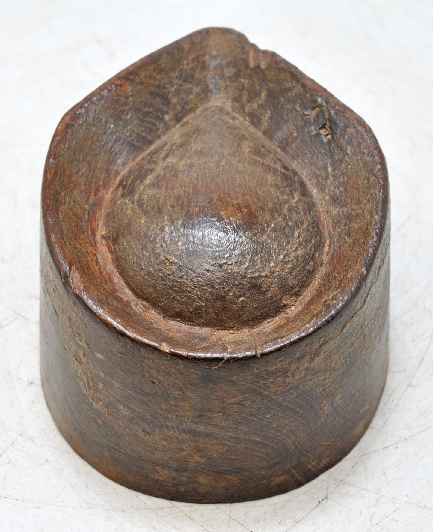 Antique Wooden 'Nehru' Hat Making Dye Tool Original Old Hand Carved