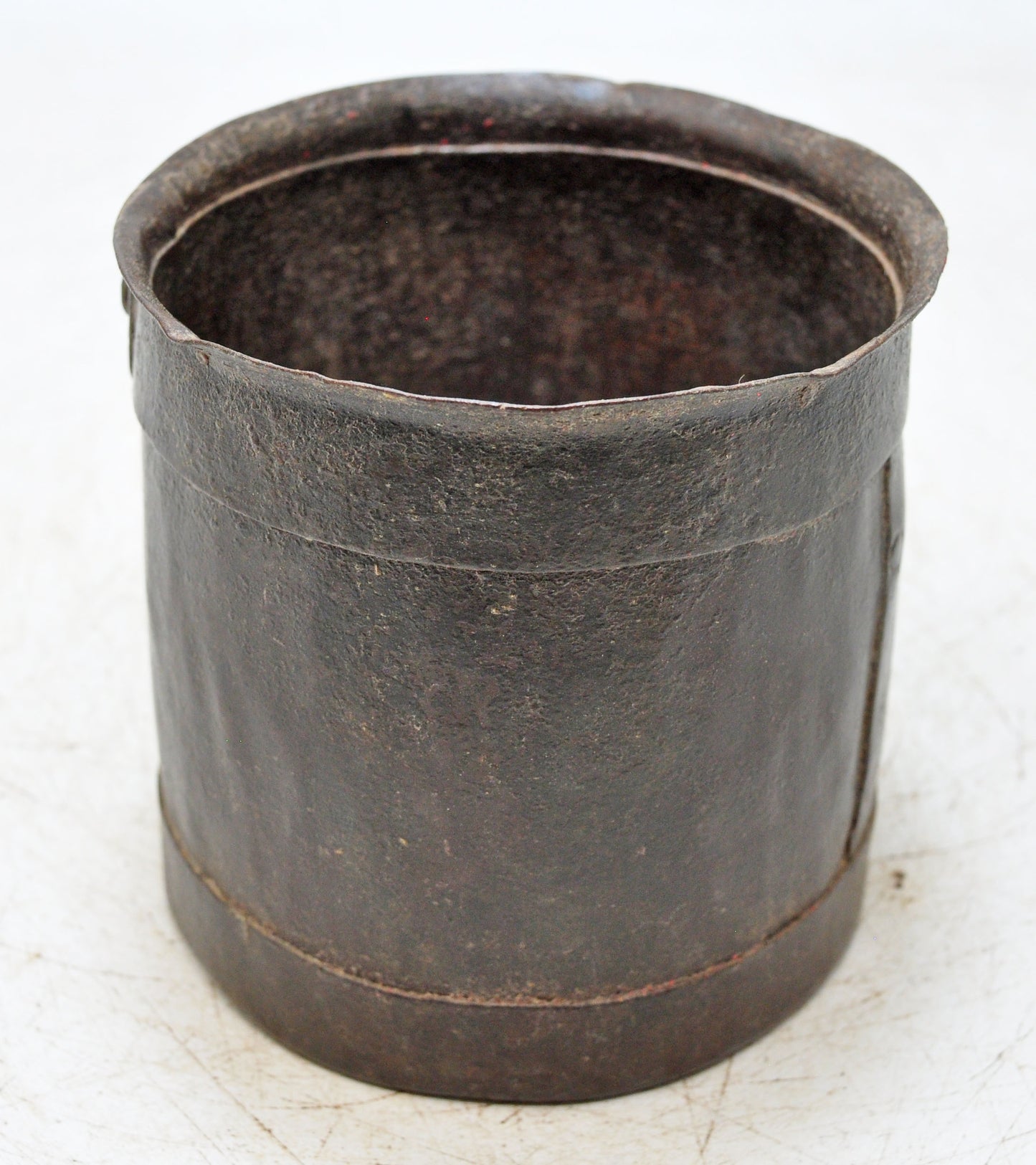 Antique Iron Grain Measurement Paili Pot Original Old Hand Crafted