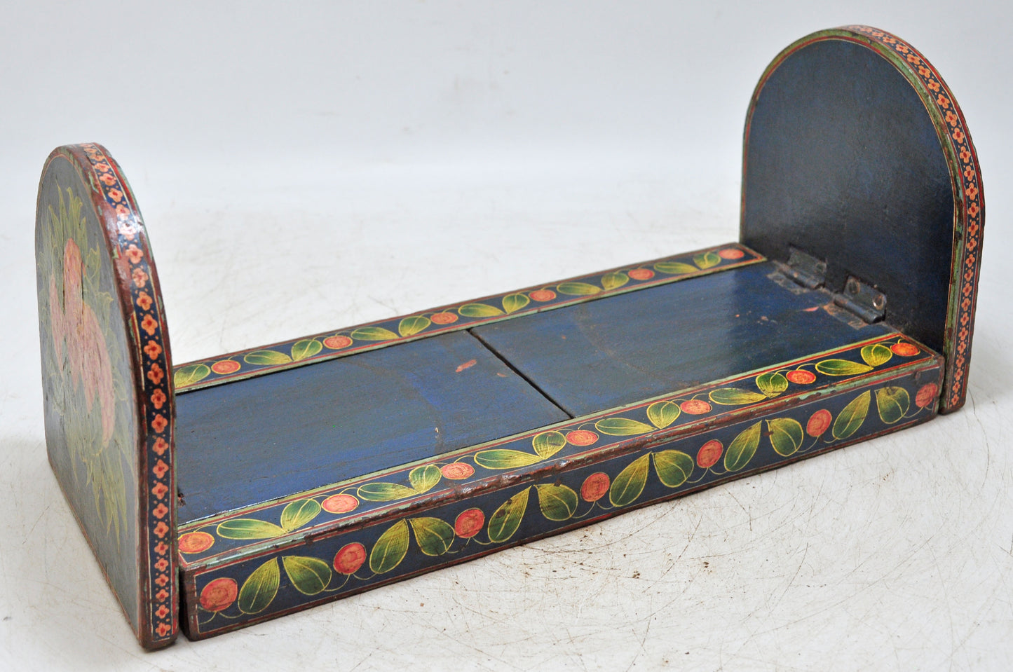 Vintage Wooden Book Stand Original Old Hand Crafted Painted