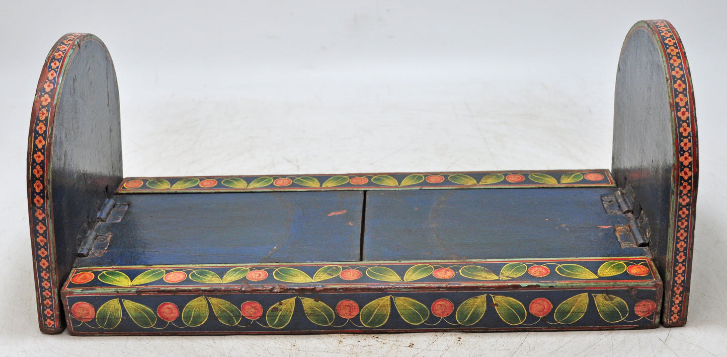 Vintage Wooden Book Stand Original Old Hand Crafted Painted