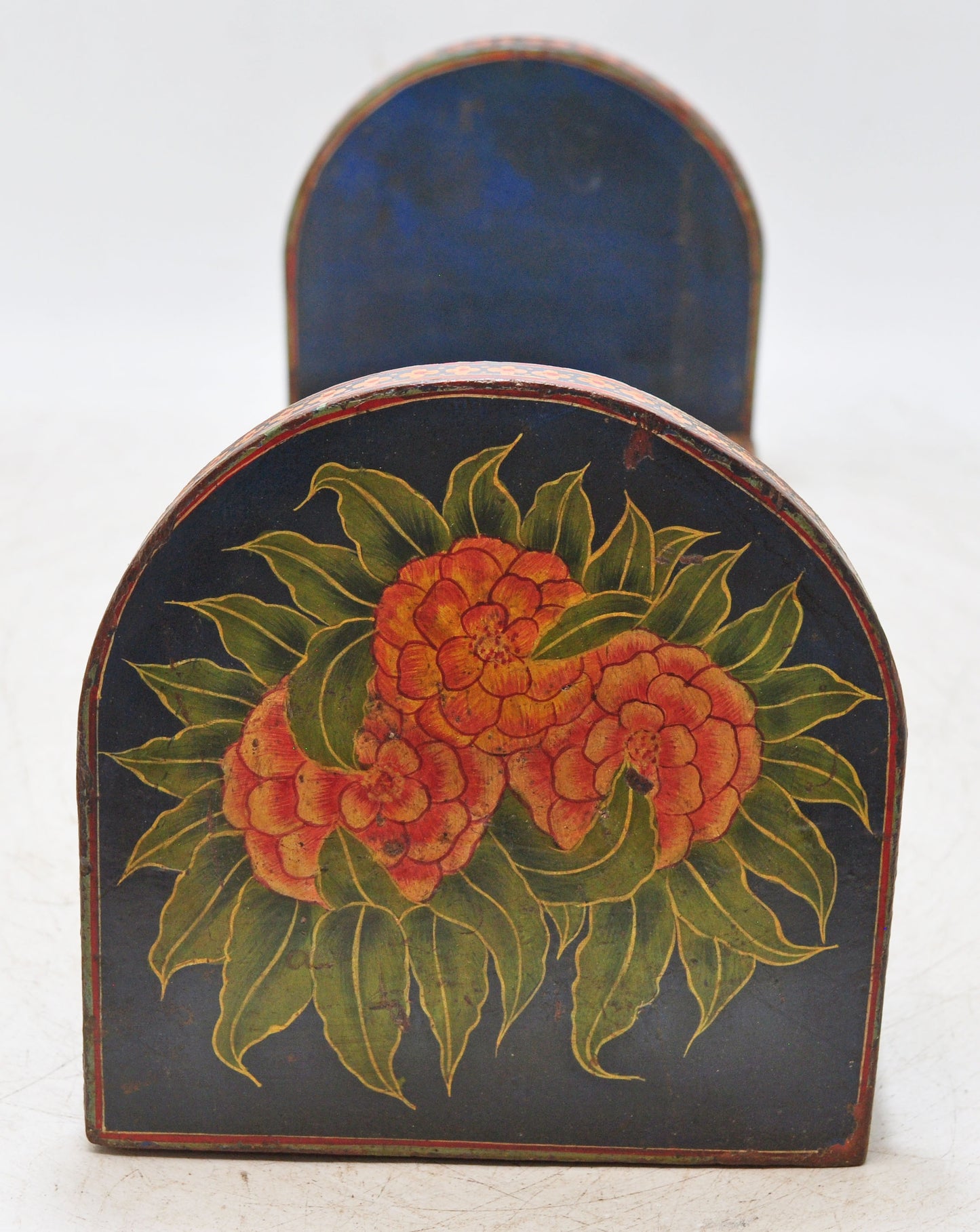 Vintage Wooden Book Stand Original Old Hand Crafted Painted