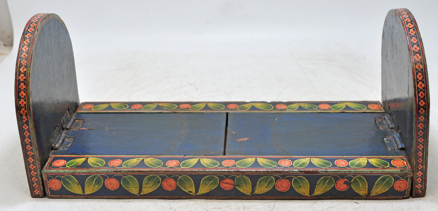 Vintage Wooden Book Stand Original Old Hand Crafted Painted
