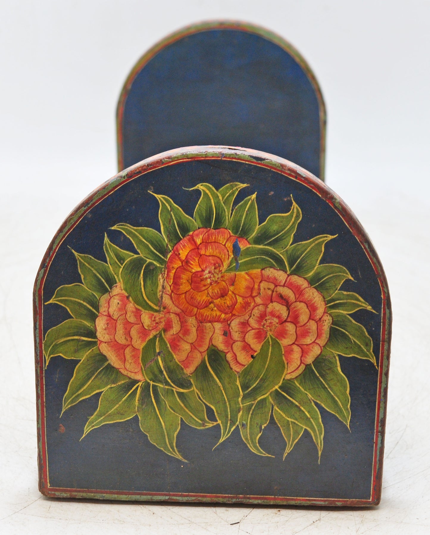 Vintage Wooden Book Stand Original Old Hand Crafted Painted