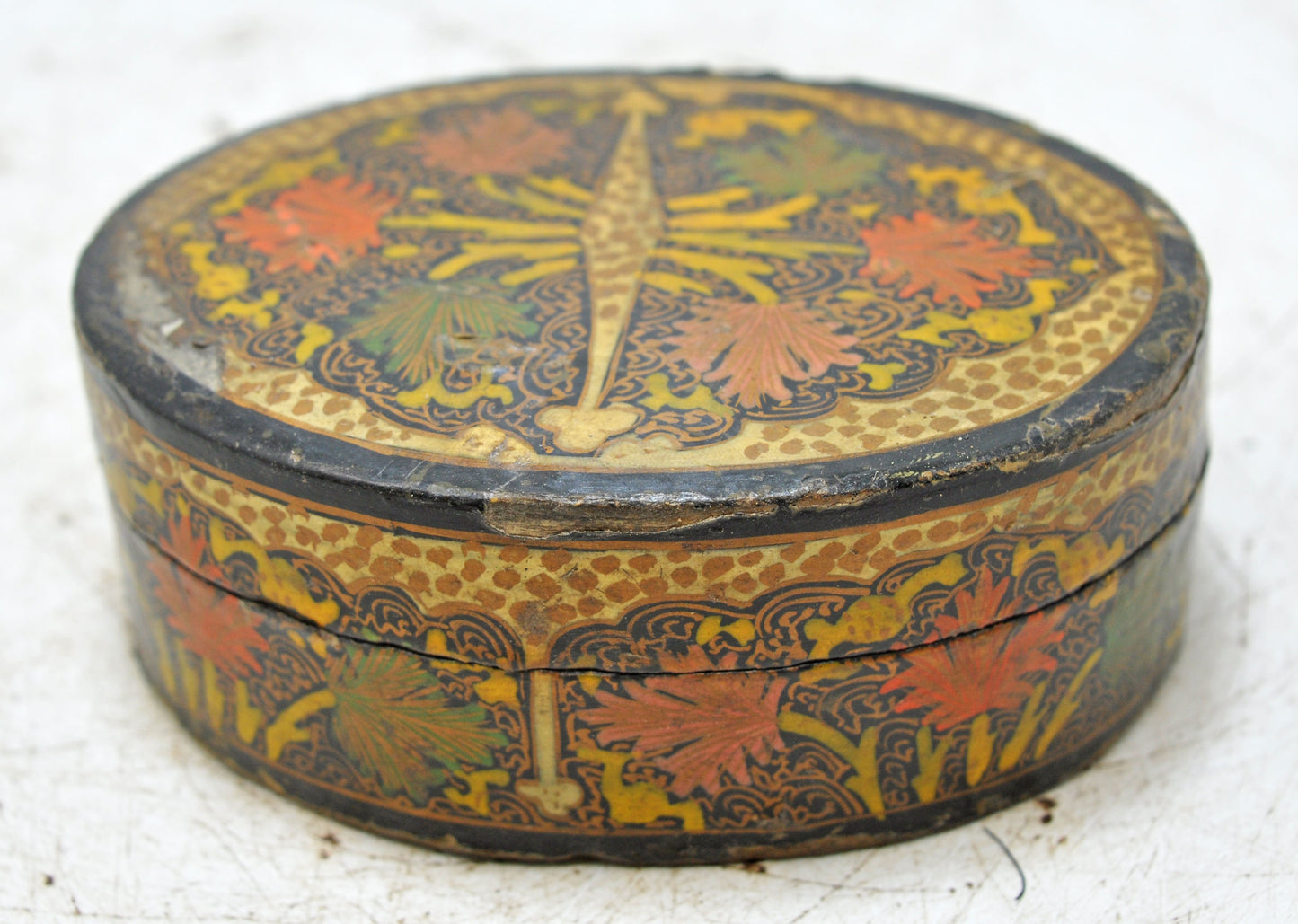 Vintage Wooden Small Storage Box Original Old Hand Crafted Painted