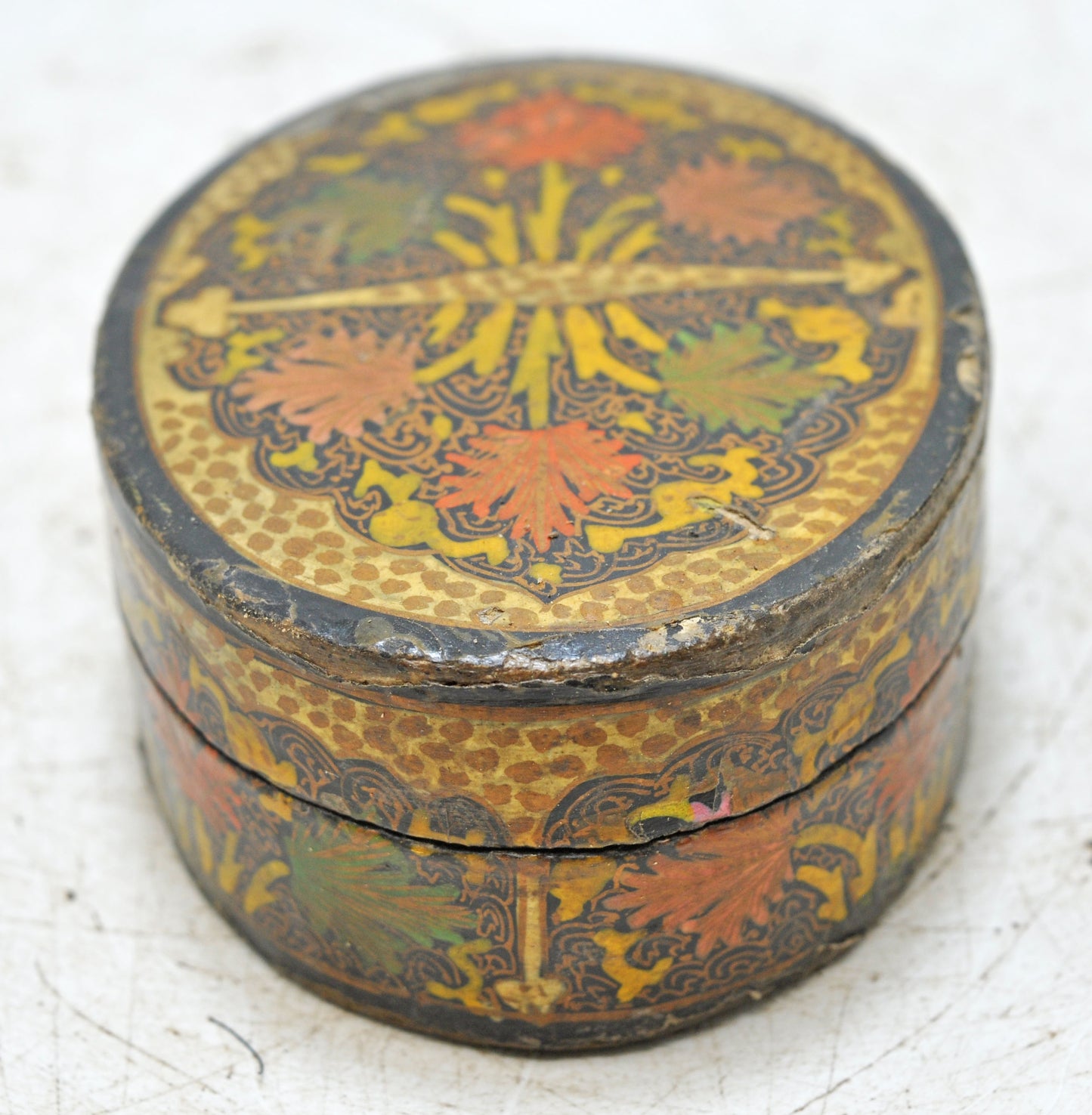 Vintage Wooden Small Storage Box Original Old Hand Crafted Painted
