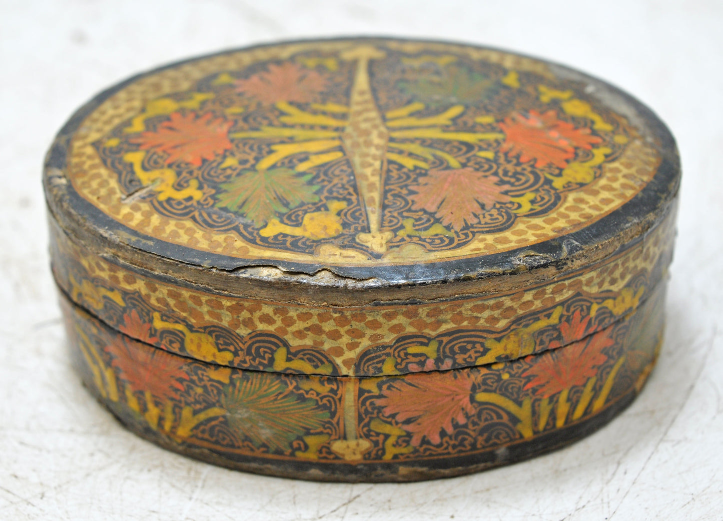 Vintage Wooden Small Storage Box Original Old Hand Crafted Painted