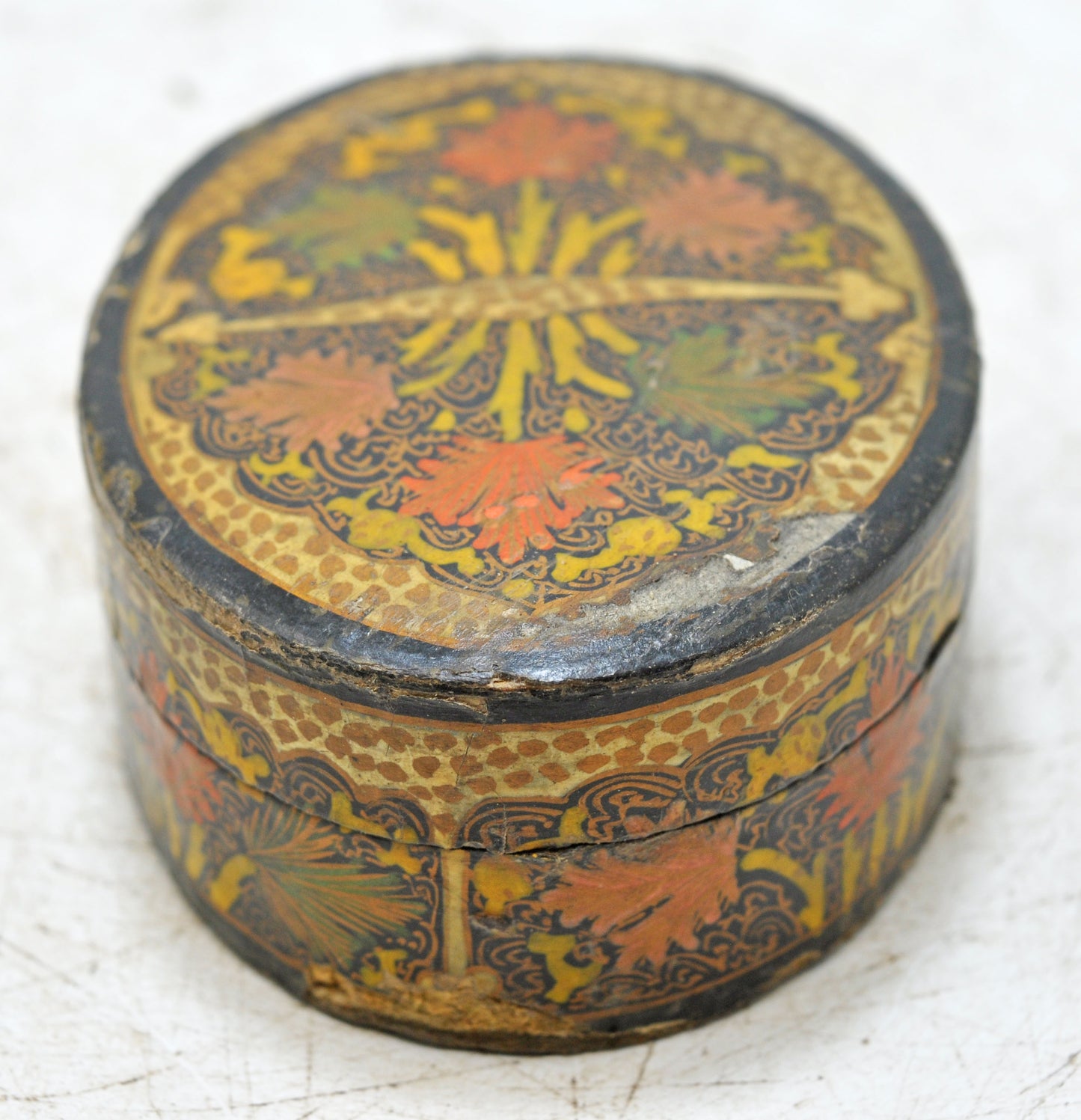 Vintage Wooden Small Storage Box Original Old Hand Crafted Painted