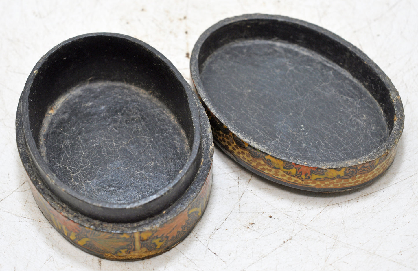 Vintage Wooden Small Storage Box Original Old Hand Crafted Painted