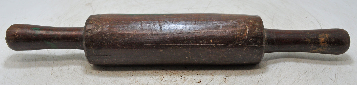 Antique Wooden Large Chapati Bread Rolling Pin Belan Original Old Hand Carved
