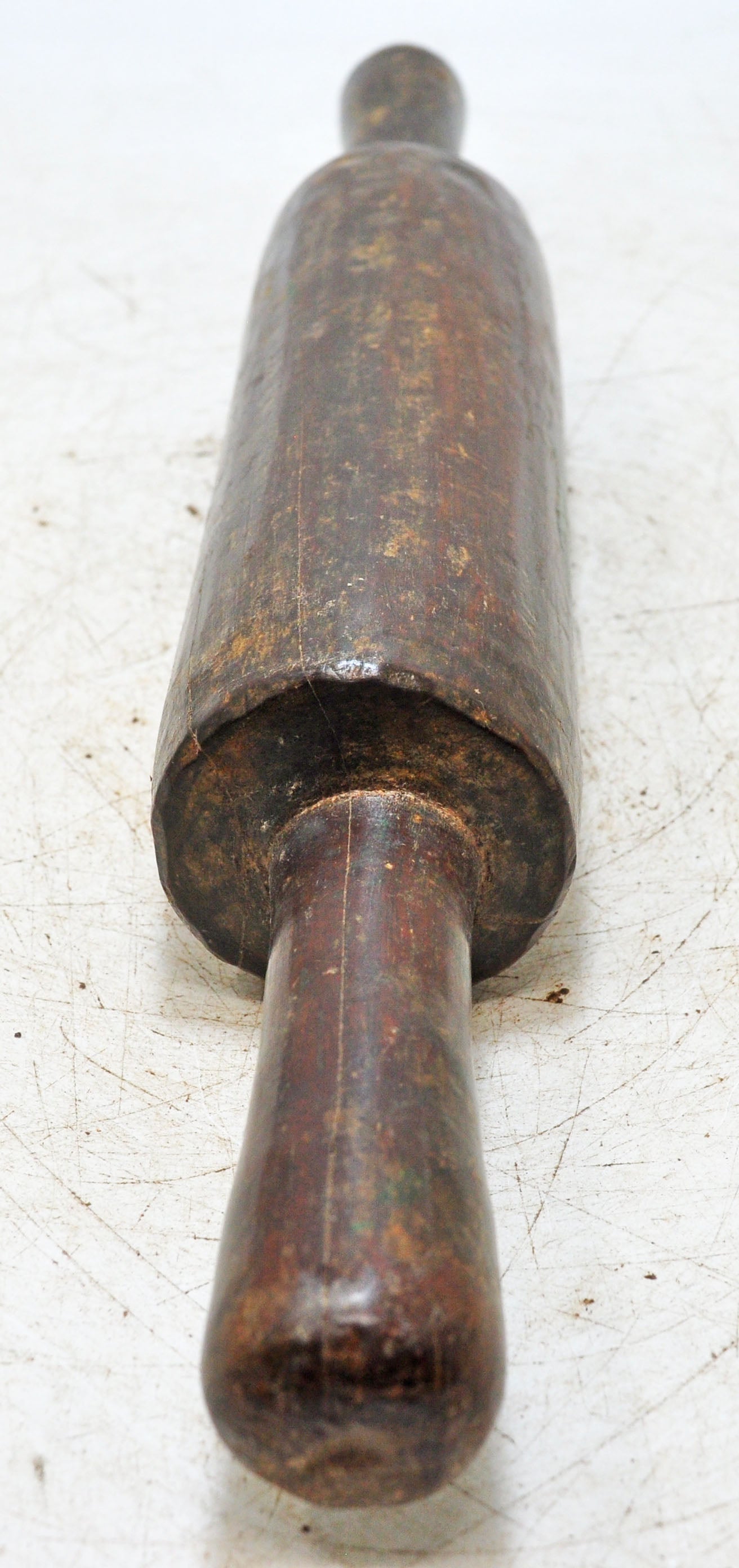 Antique Wooden Large Chapati Bread Rolling Pin Belan Original Old Hand Carved