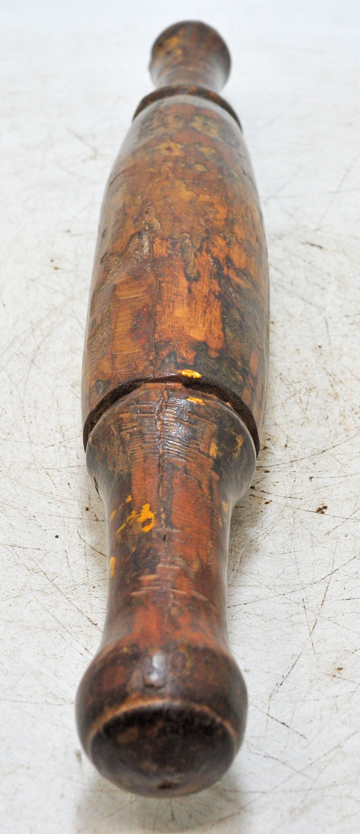 Antique Wooden Large Chapati Bread Rolling Pin Belan Original Old Hand Carved