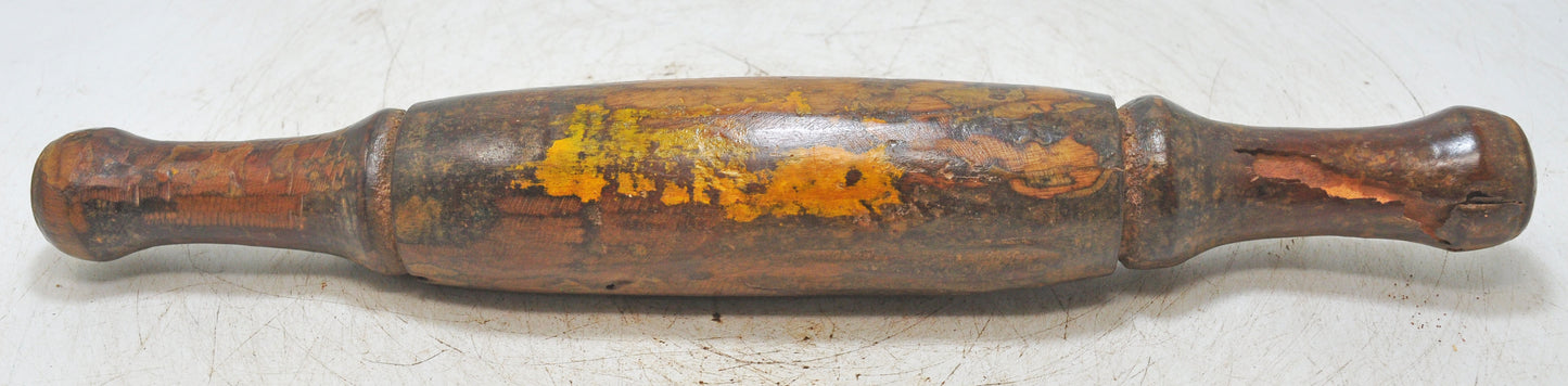 Antique Wooden Large Chapati Bread Rolling Pin Belan Original Old Hand Carved