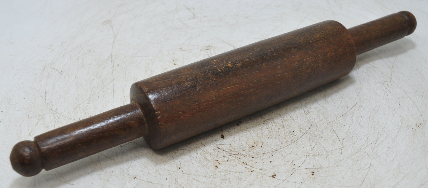 Antique Wooden Large Chapati Bread Rolling Pin Belan Original Old Hand Carved