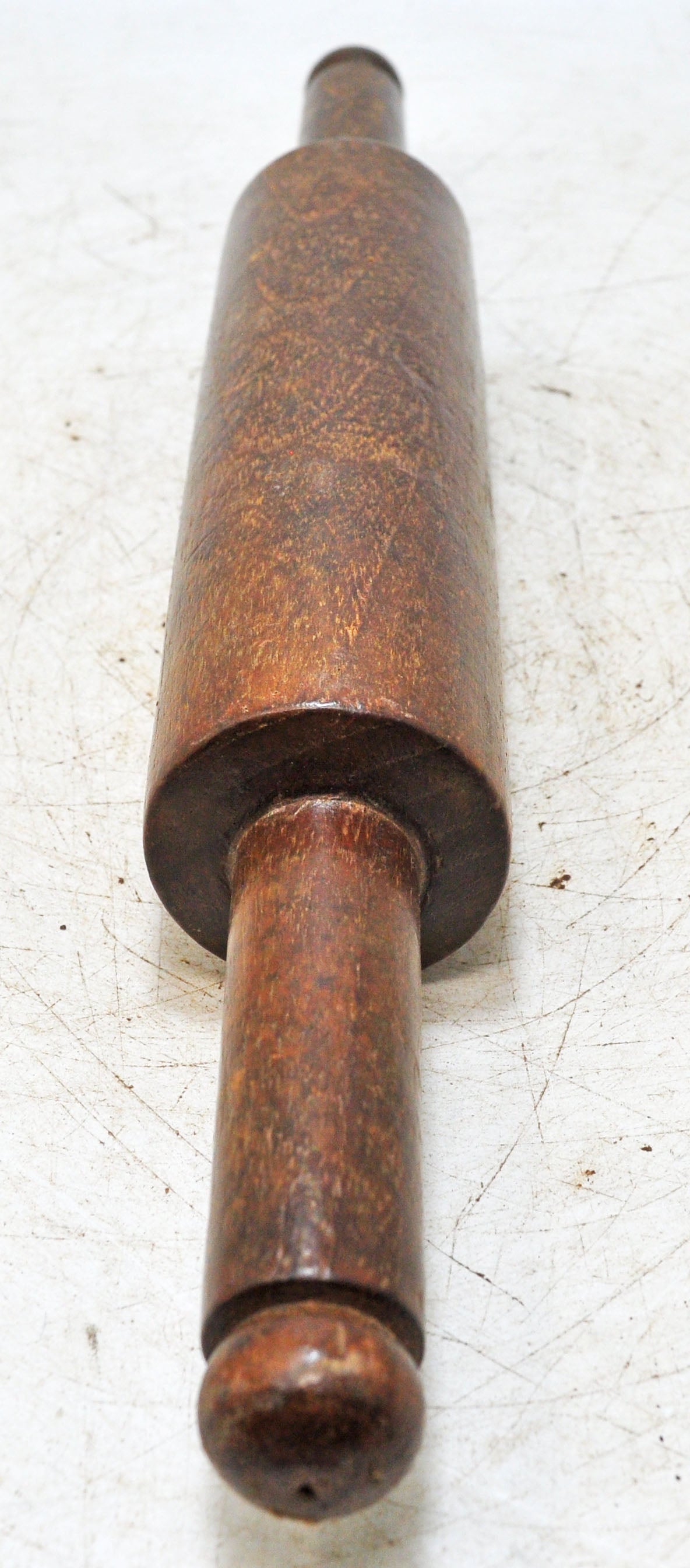 Antique Wooden Large Chapati Bread Rolling Pin Belan Original Old Hand Carved