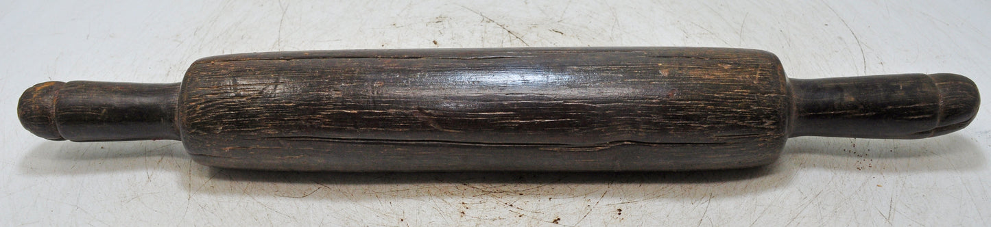 Antique Wooden Large Chapati Bread Rolling Pin Belan Original Old Hand Carved