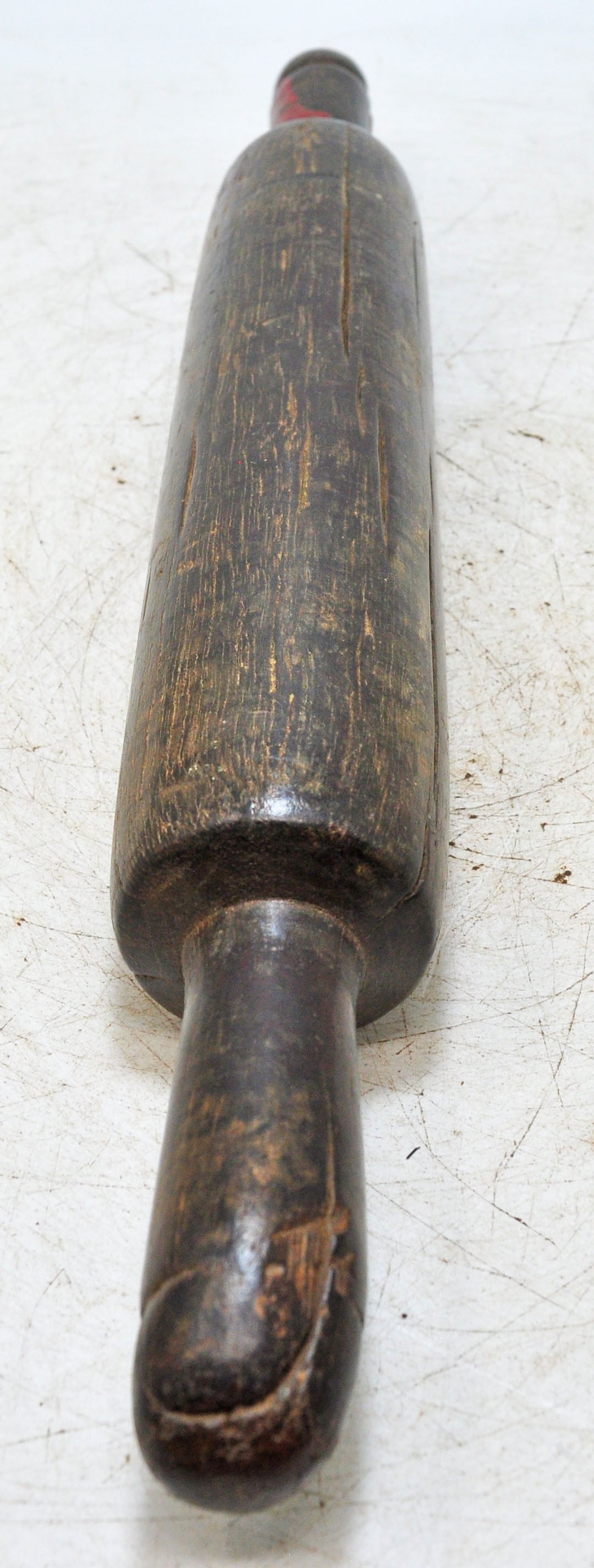 Antique Wooden Large Chapati Bread Rolling Pin Belan Original Old Hand Carved