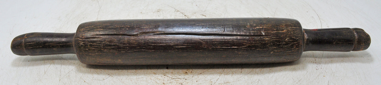 Antique Wooden Large Chapati Bread Rolling Pin Belan Original Old Hand Carved