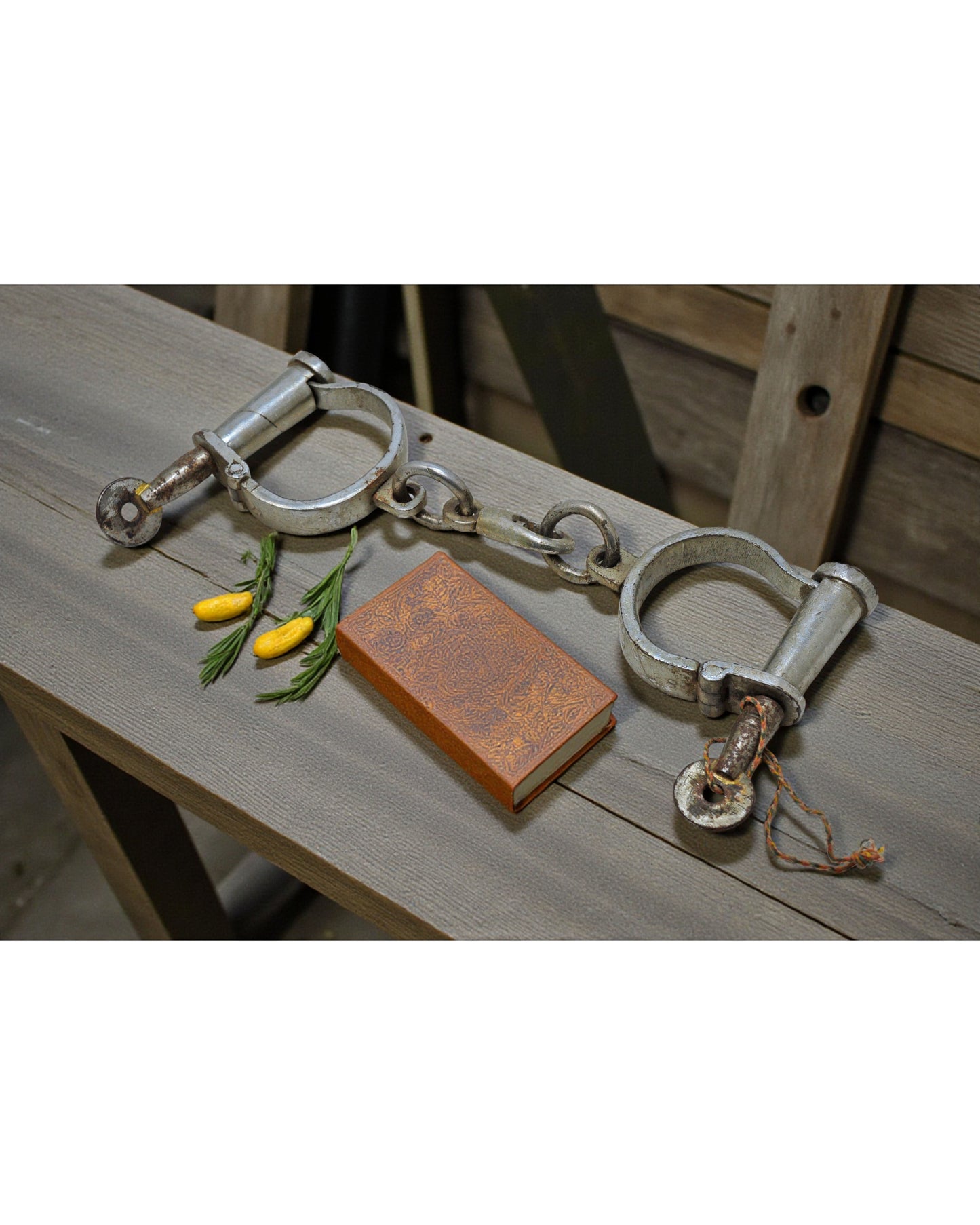 Antique Iron Decorative Handcuffs Lock Original Old Hand Crafted
