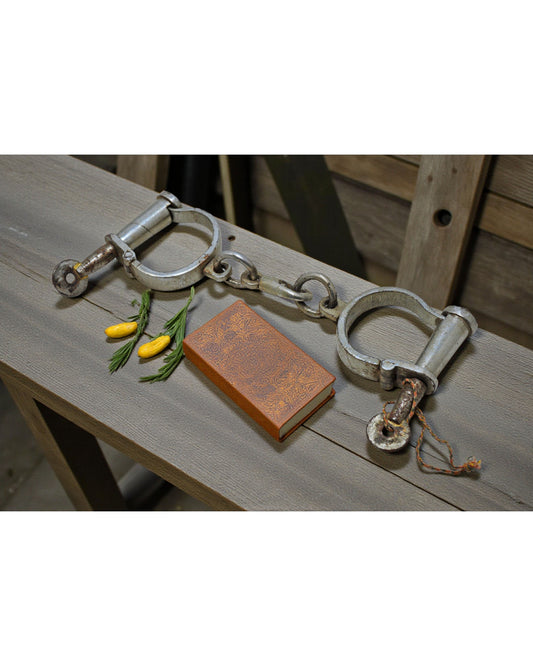 Antique Iron Decorative Handcuffs Lock Original Old Hand Crafted