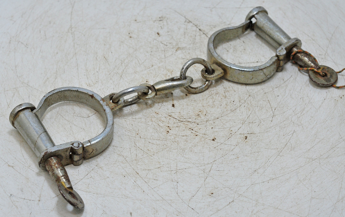Antique Iron Decorative Handcuffs Lock Original Old Hand Crafted