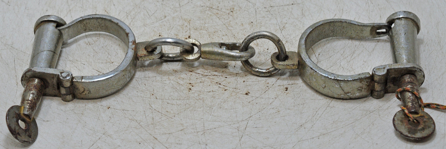 Antique Iron Decorative Handcuffs Lock Original Old Hand Crafted