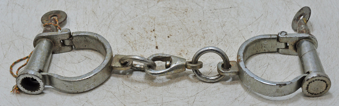 Antique Iron Decorative Handcuffs Lock Original Old Hand Crafted
