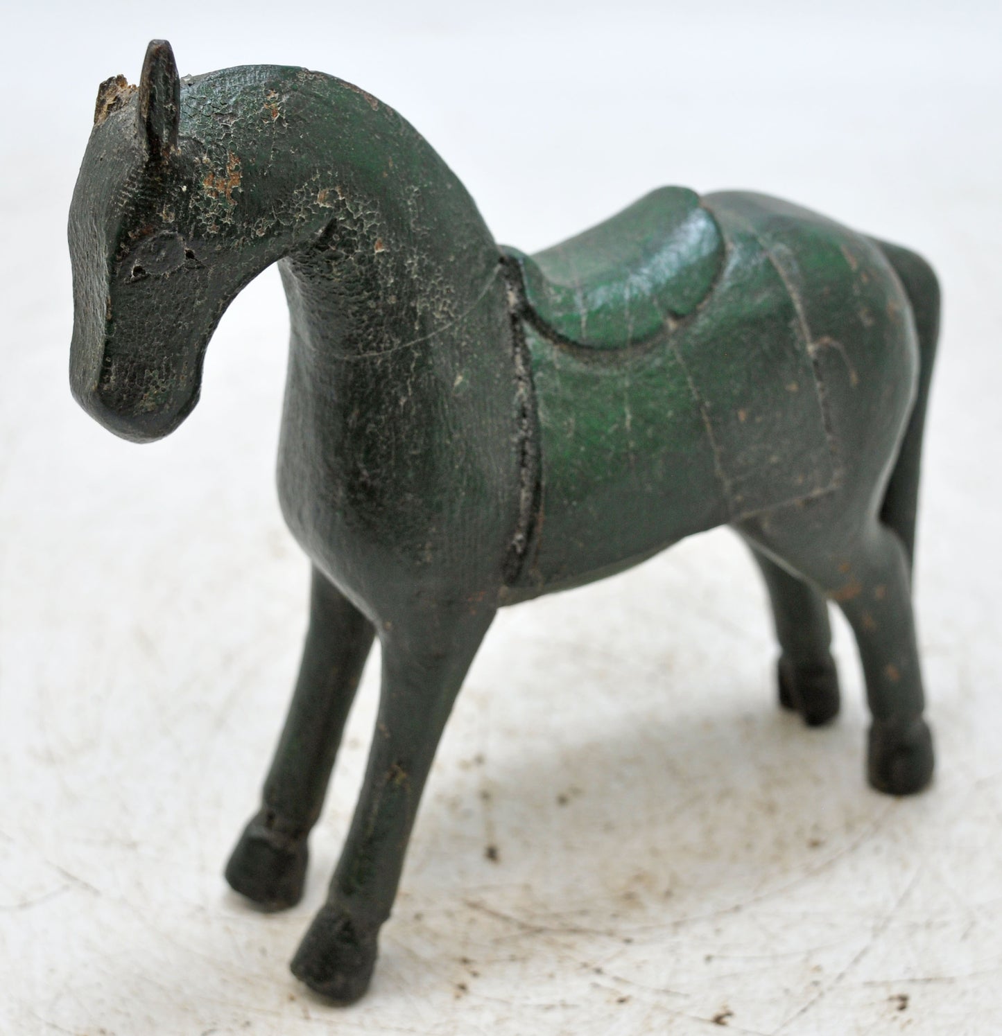 Vintage Wooden Horse Figurine Original Old Hand Carved