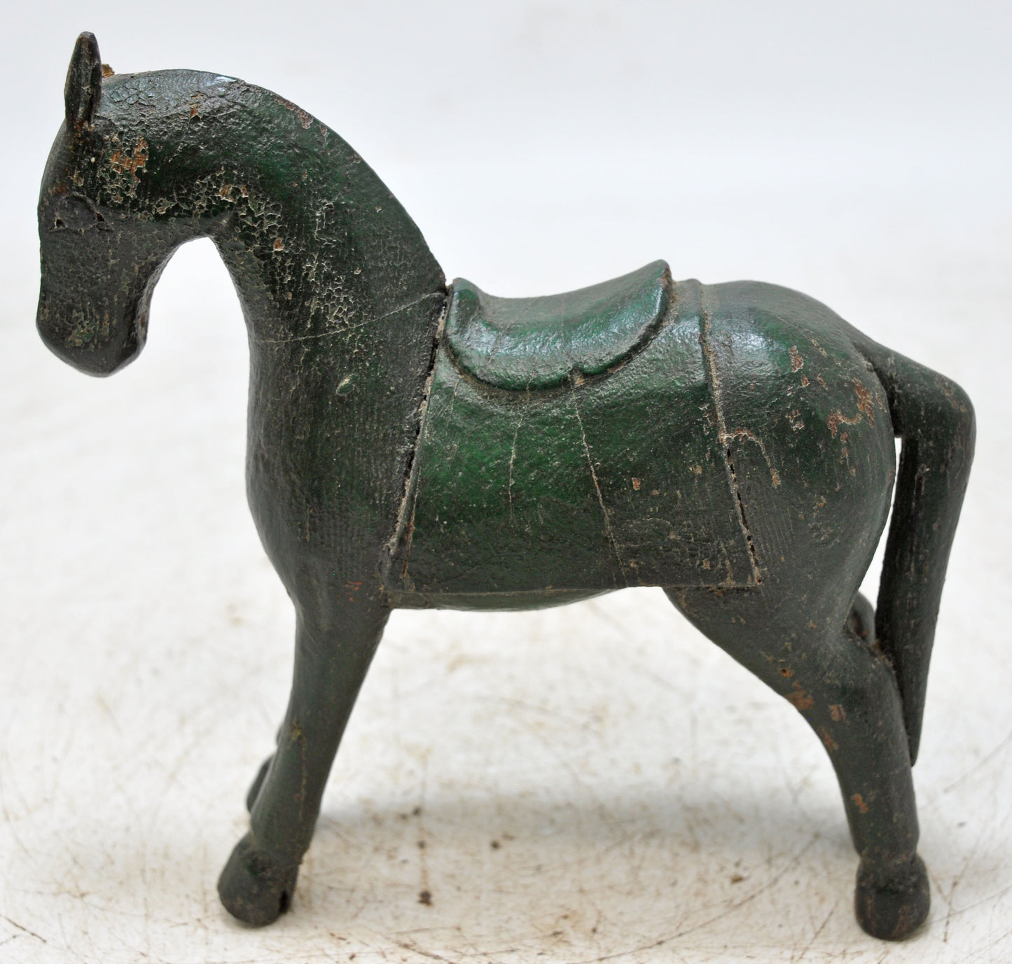 Vintage Wooden Horse Figurine Original Old Hand Carved