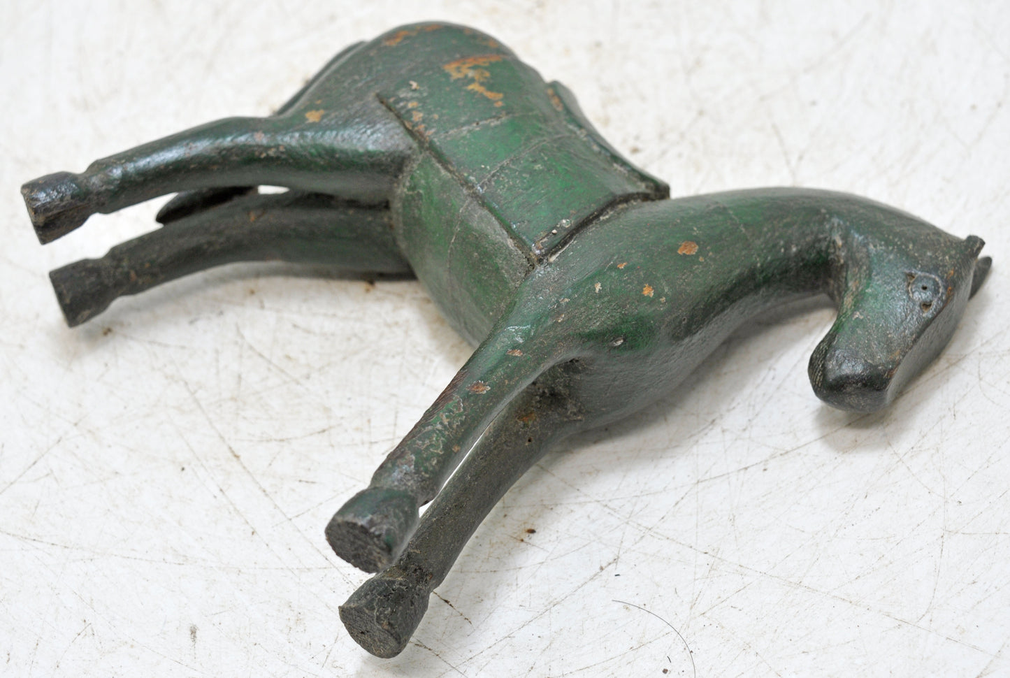 Vintage Wooden Horse Figurine Original Old Hand Carved