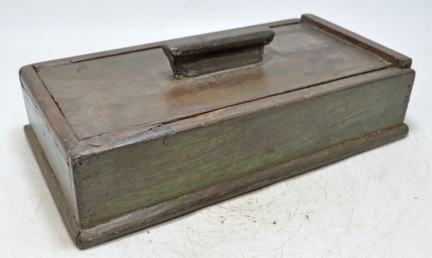 Antique Wooden Kitchenware Spice Box Original Old Hand Carved