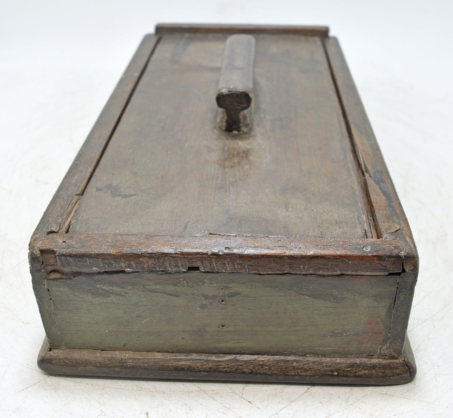 Antique Wooden Kitchenware Spice Box Original Old Hand Carved