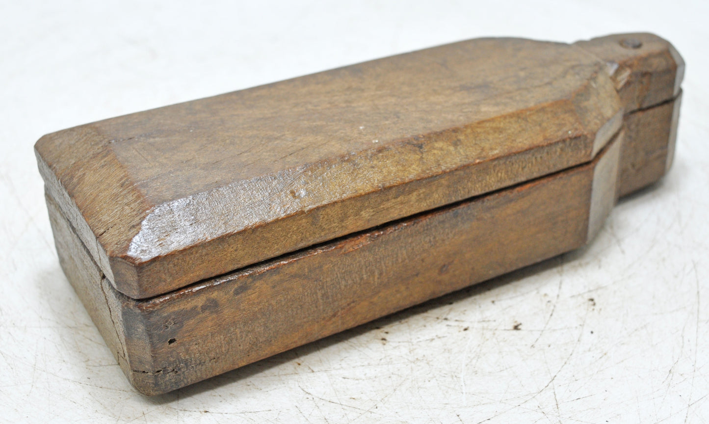 Antique Wooden Kitchenware Spice Box Original Old Hand Carved