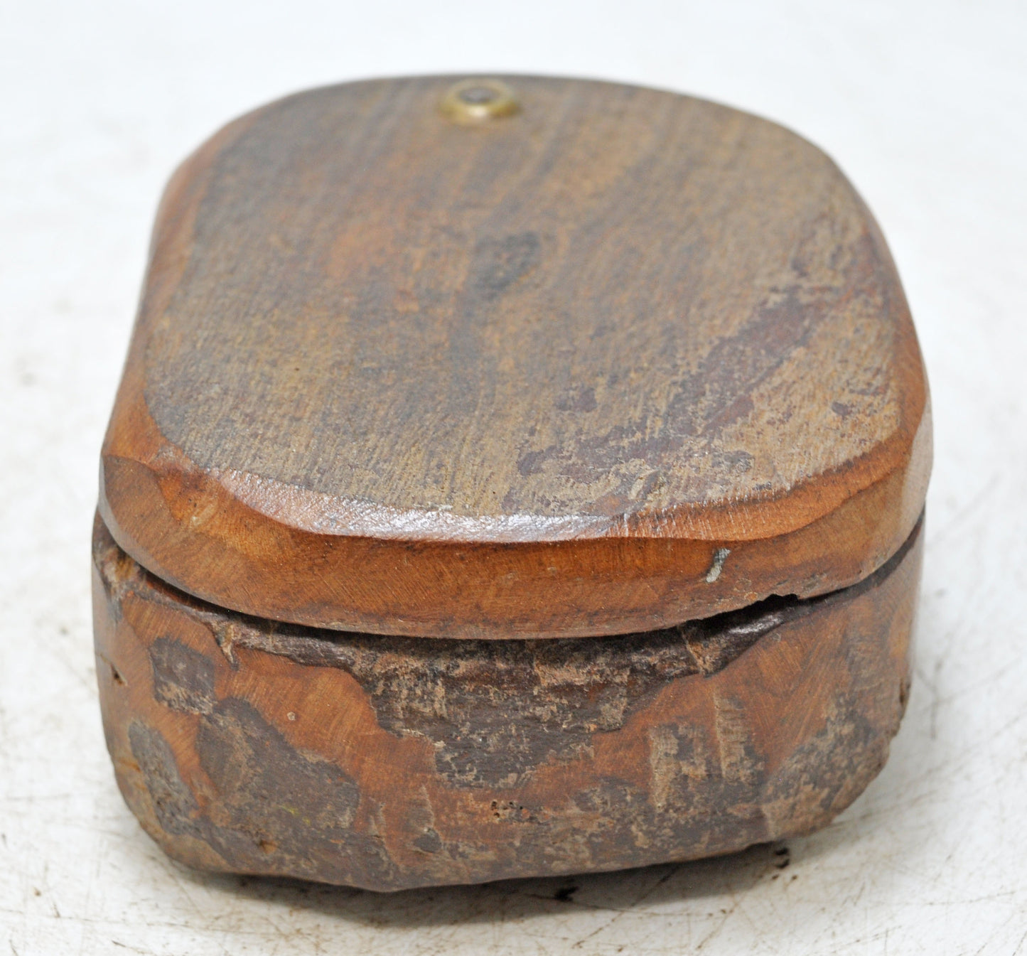 Antique Wooden Kitchenware Spice Box Original Old Hand Carved