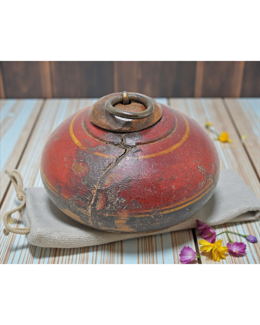 Antique Wooden Tobacco Opium Box Original Old Hand Carved
