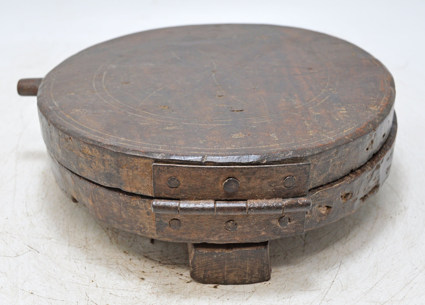 Antique Wooden Kitchenware Chapati Bread Making Press Original Old Hand Crafted