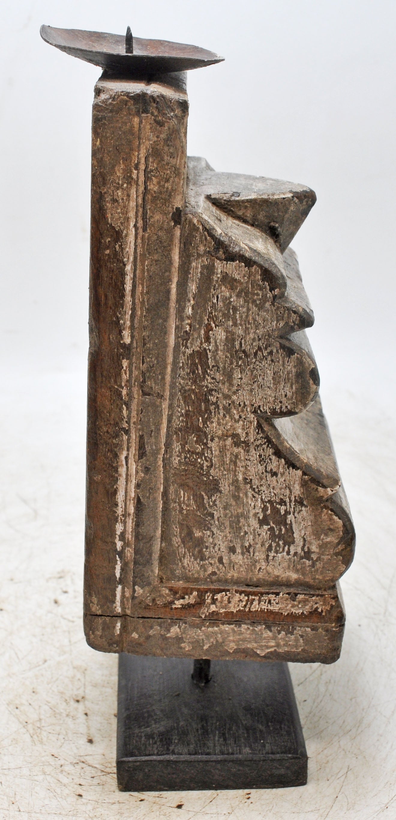 Antique Wooden Bracket Carving Candle Holder Original Old Hand Carved