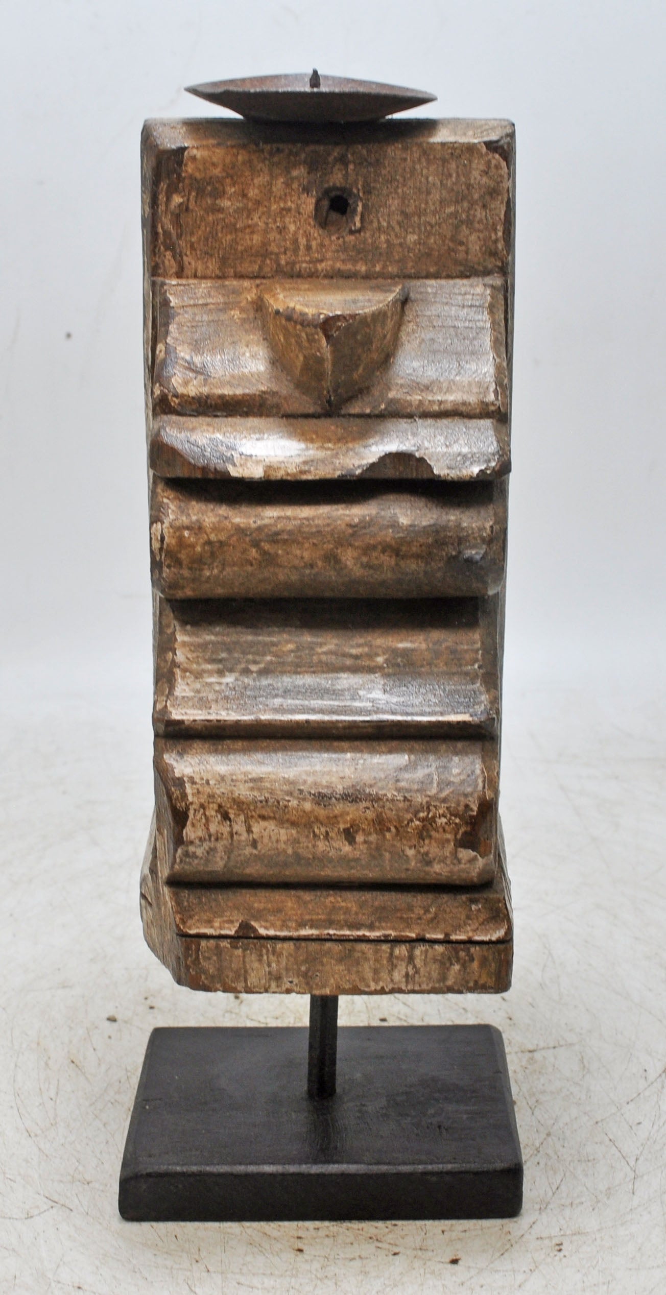 Antique Wooden Bracket Carving Candle Holder Original Old Hand Carved