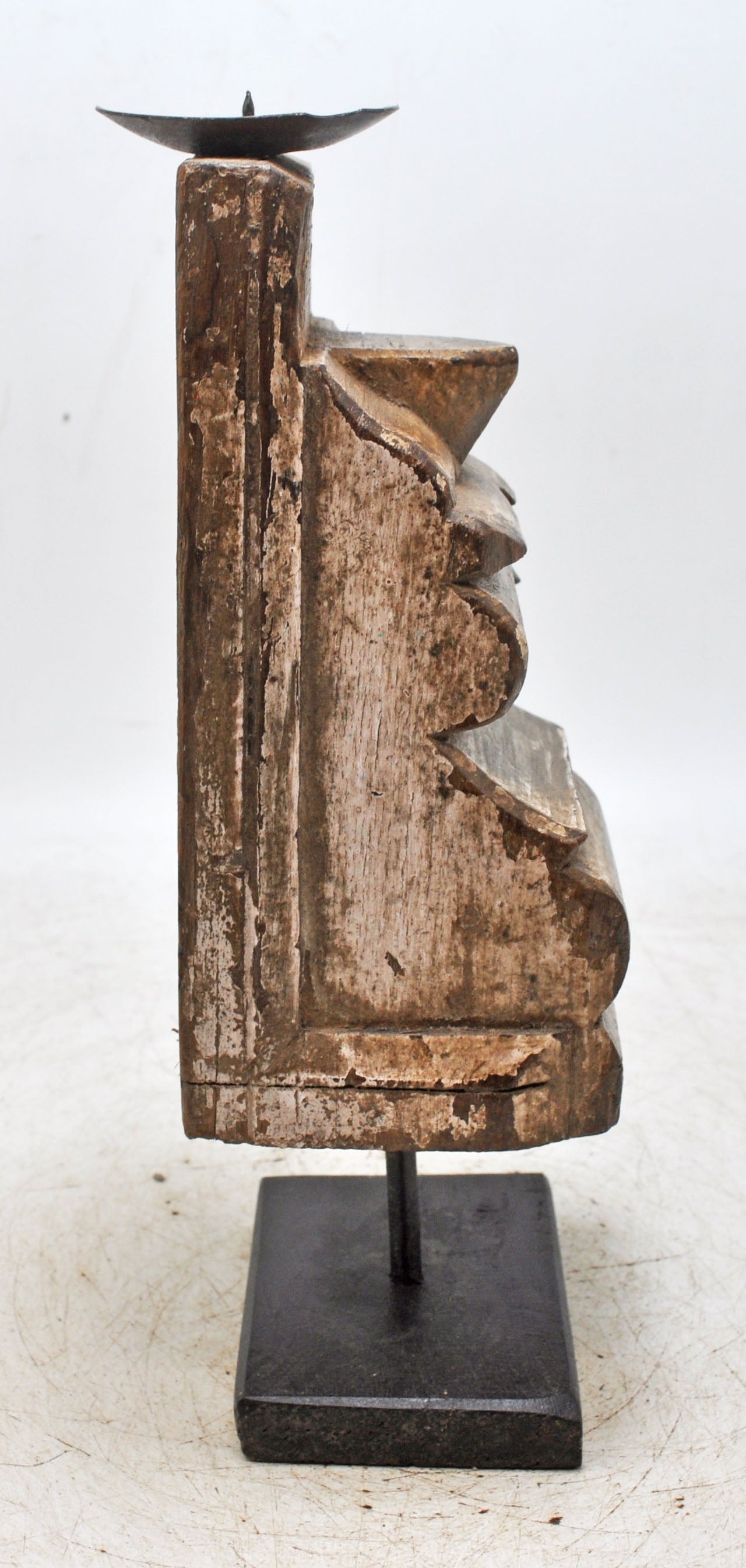 Antique Wooden Bracket Carving Candle Holder Original Old Hand Carved